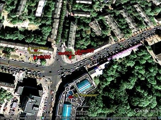 Схема рекламной плоскости по адресу проспект Незалежності -- вул. Стасюка