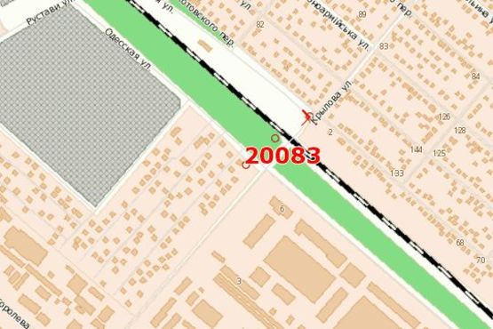 Схема рекламной плоскости по адресу Сумгаїтська вул. - Золотоніське шосе