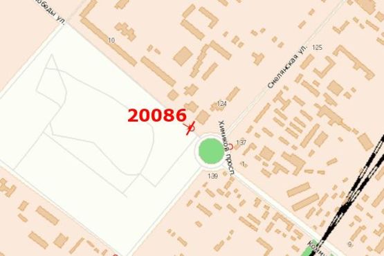 Схема рекламной плоскости по адресу 30-річчя Перемоги вул., 2 - Смілянська вул.