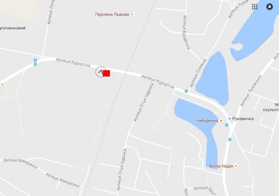 Схема рекламної площини за адресою Львів-Брюховичі, вул.Курортна, ж/д переїзд, зі Львова