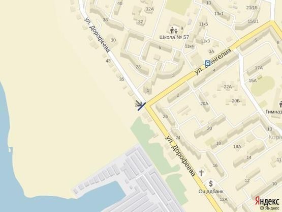 Схема рекламной плоскости по адресу Угол ул.Дорофеева и ул.Шенгелия