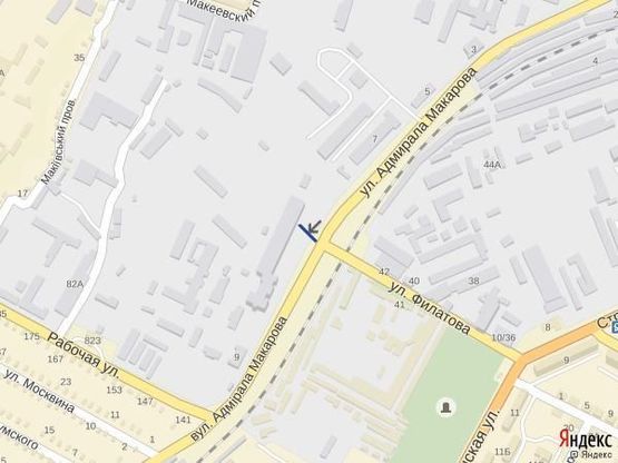 Схема рекламной плоскости по адресу Угол ул.Макарова и ул.Филатова