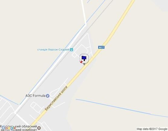 Схема рекламной плоскости по адресу Бериславское шоссе (выезд из Херсона) молокозавод