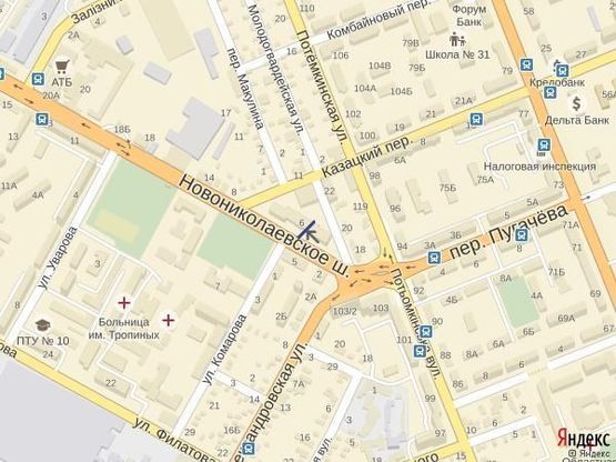 Схема рекламной плоскости по адресу Николаевское шоссе (р-н пл.Ганибала)