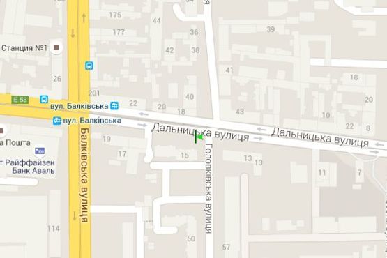 Схема рекламної площини за адресою Дальницька вул., 15