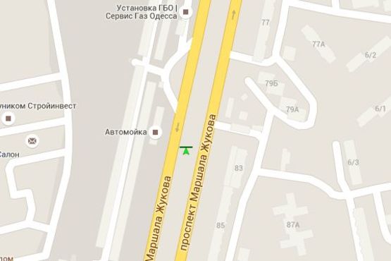 Схема рекламної площини за адресою Небесної Сотні просп. (Маршала Жукова просп.), 85