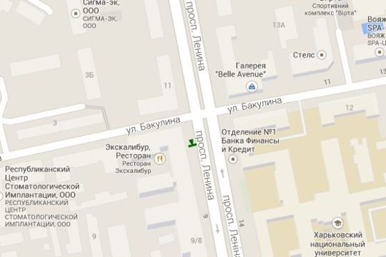 Схема рекламной плоскости по адресу Науки просп. (Леніна просп.), 9 (№4)