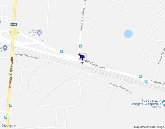 Схема рекламной плоскости по адресу вул.Луганська