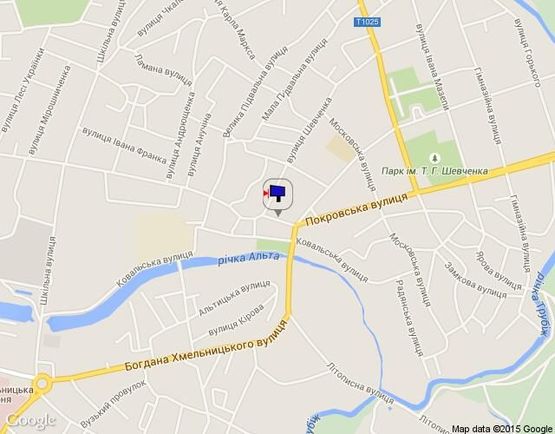 Схема рекламной плоскости по адресу вул. М.Грушевського та вул. Шевченка