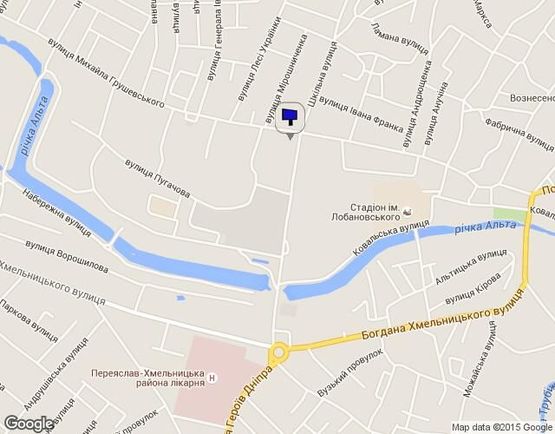 Схема рекламной плоскости по адресу вул. Грушевського