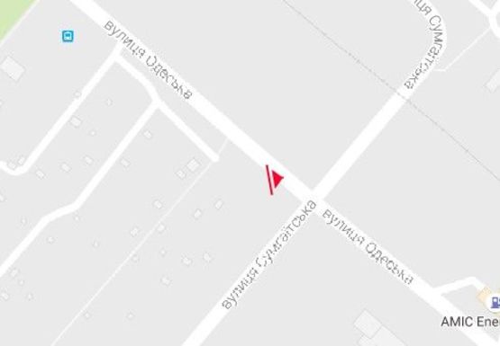 Схема рекламной плоскости по адресу Сумгаитская ул. - Одесcкая ул.