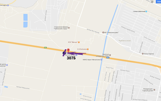 Схема рекламної площини за адресою Бориспольское шоссе,остановка Малая Александровка, въезд в  Киев