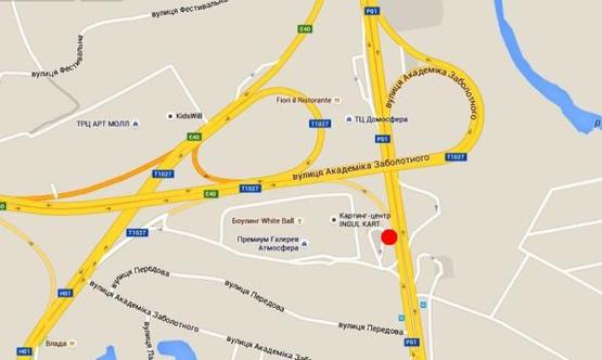 Схема рекламной плоскости по адресу Столичное шоссе 50м. от спуска с улицы Академика Заболотного, в сторону Конча-Заспы, левый