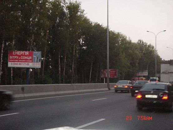 Схема рекламной плоскости по адресу М-05 Киев-Одесса ГМ Новая Линия