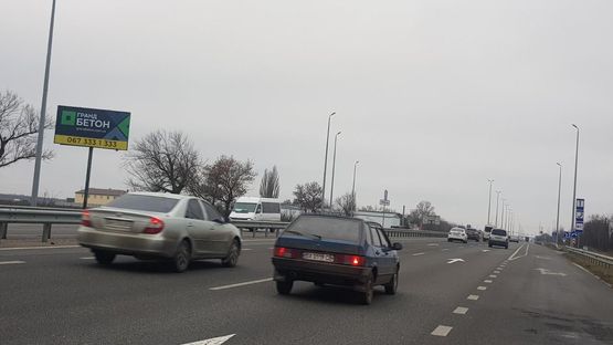 Схема рекламной плоскости по адресу М-06 Киев-Житомир 32 км 000 м