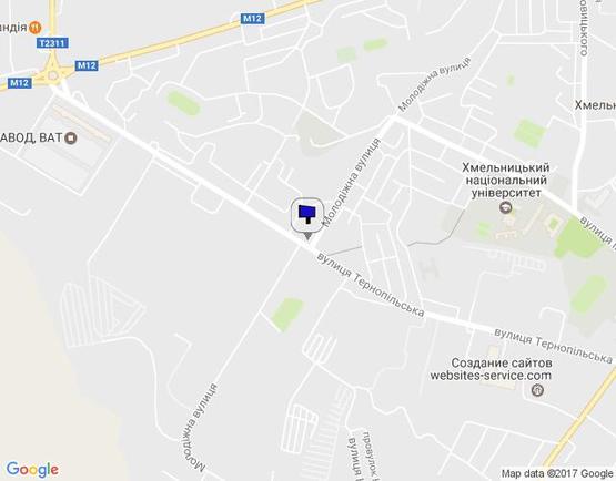 Схема рекламної площини за адресою пер.вул.Тернопільська-Молодіжна