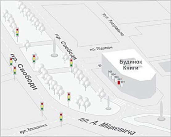 Схема рекламной плоскости по адресу Свободи прт.