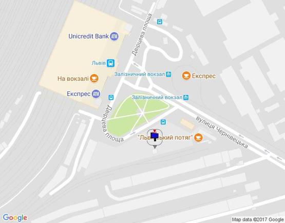 Схема рекламной плоскости по адресу пл. Двірцева,