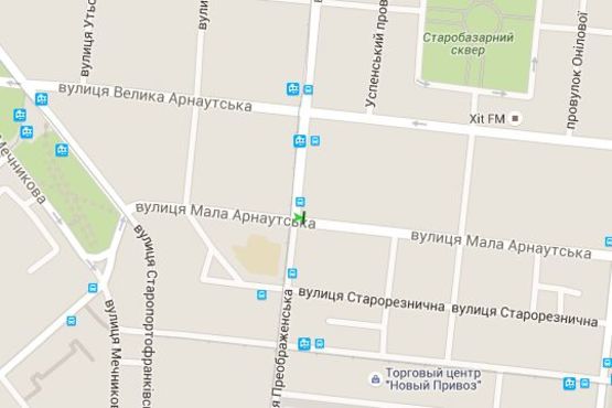 Схема рекламної площини за адресою Мала Арнаутська вул. - Преображенська вул.