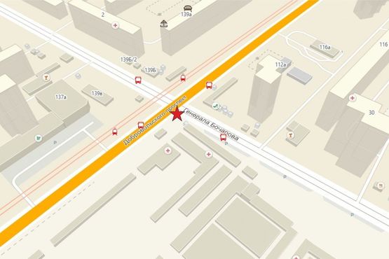 Схема рекламної площини за адресою ул. Бочарова / ул. Добровольского (рынок "Северный")