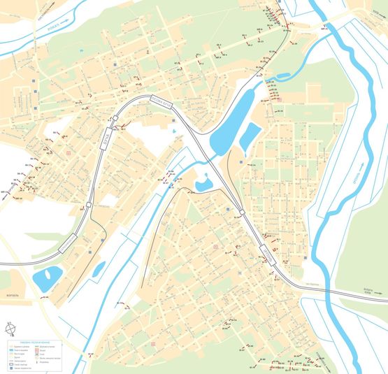 Схема рекламної площини за адресою ул. Шевченка, направление Буча-Киев, возле Деревяного рынка