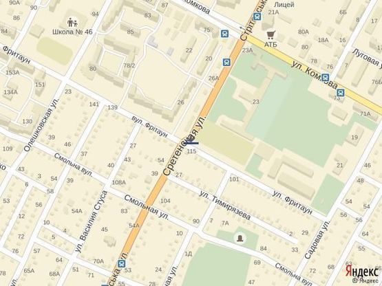 Схема рекламної площини за адресою Угол ул.Розы Люксембург и ул.Фритаун