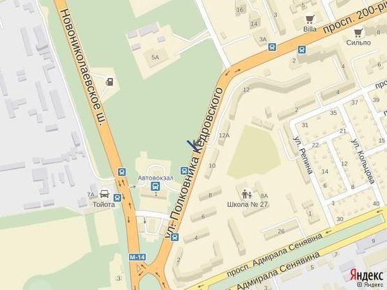 Схема рекламной плоскости по адресу ул.Буденого (р-н автовокзала)