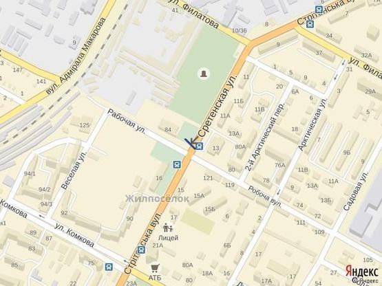 Схема рекламной плоскости по адресу Ул.Розы Люксембург (р-н супермаркета Оскар)