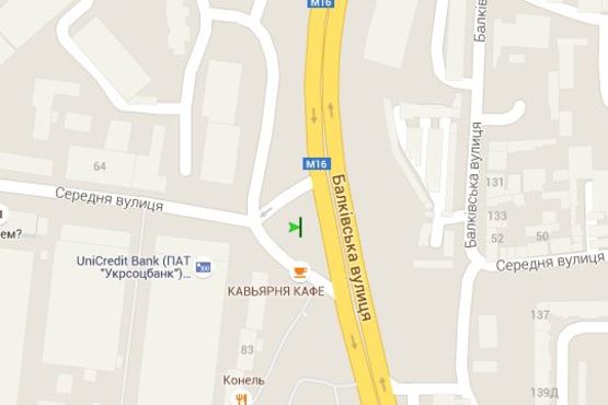 Схема рекламної площини за адресою Балківська вул. - Середня вул. (права)