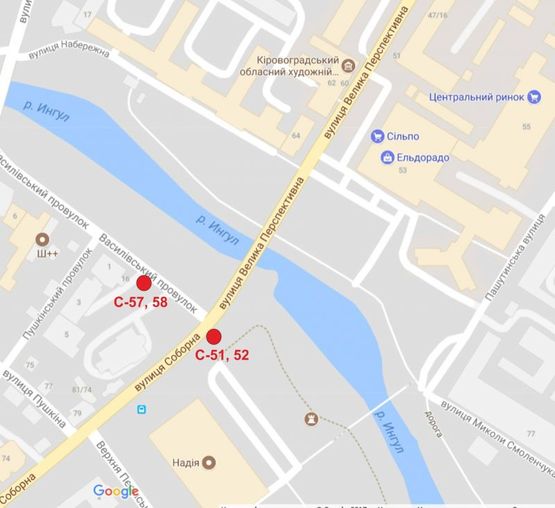 Схема рекламной плоскости по адресу пер.Васильевский