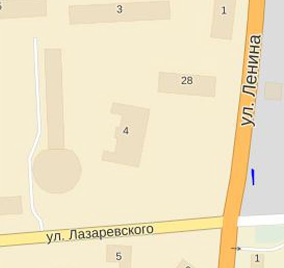 Схема рекламної площини за адресою ул. Червоной калины, 28 (ул Ленина) А