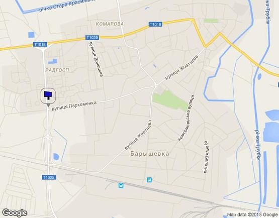 Схема рекламной плоскости по адресу вул. Пархоменка (АЗС ТНК)