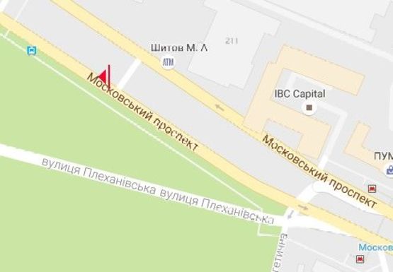 Схема рекламной плоскости по адресу Московский пр., 209 (напротив)