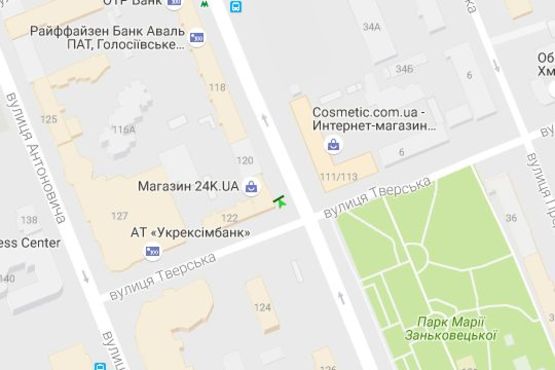 Схема рекламной плоскости по адресу Велика Васильківська вул., 122; Магазин "Columbia" (№4)