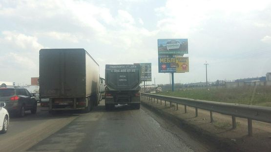 Схема рекламної площини за адресою Большая окружная  1300 м.до Жилянского моста