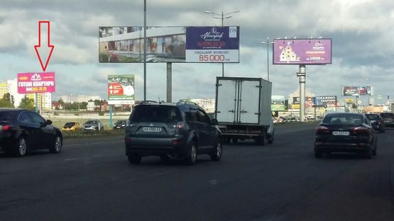 Схема рекламной плоскости по адресу Большая окружная  900 м.от Жилянского моста