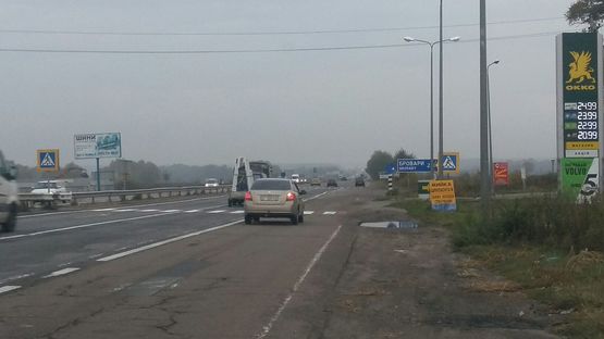 Схема рекламной плоскости по адресу Бровары - окружная