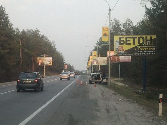 Схема рекламной плоскости по адресу М-07 Ковель-Ворзель-Буча-Киев