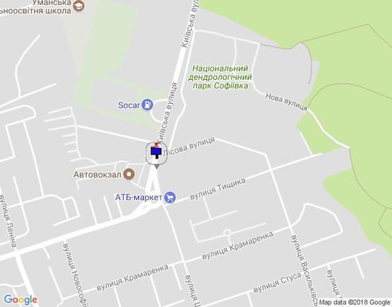 Схема рекламной плоскости по адресу м. Умань, вул. Київська, 4