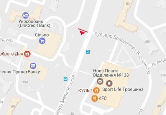 Схема рекламної площини за адресою Маяковского пр., 75_2