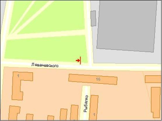 Схема рекламної площини за адресою ул. Леваневского