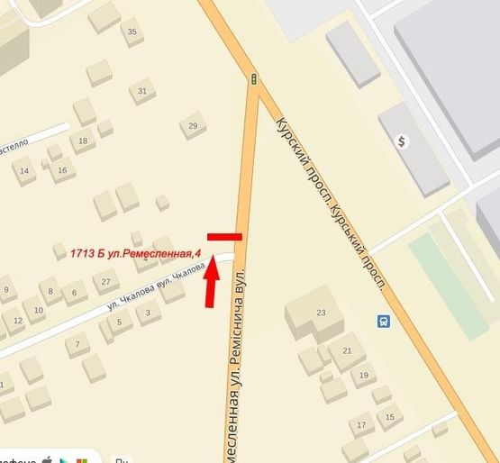 Схема рекламной плоскости по адресу ул.Ремесленная,4