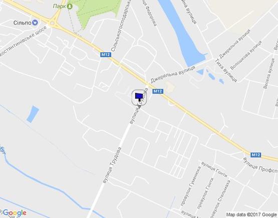 Схема рекламної площини за адресою вул.Трудова (навпроти ринку автозапчастин)