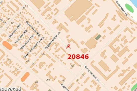 Схема рекламной плоскости по адресу Чигиринська вул., 42