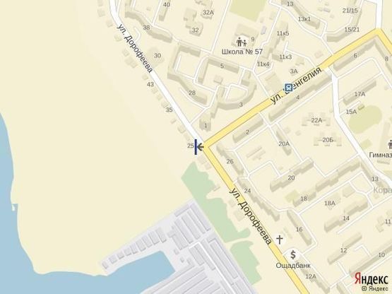 Схема рекламної площини за адресою Угол ул.Дорофеева и ул.Шенгелия