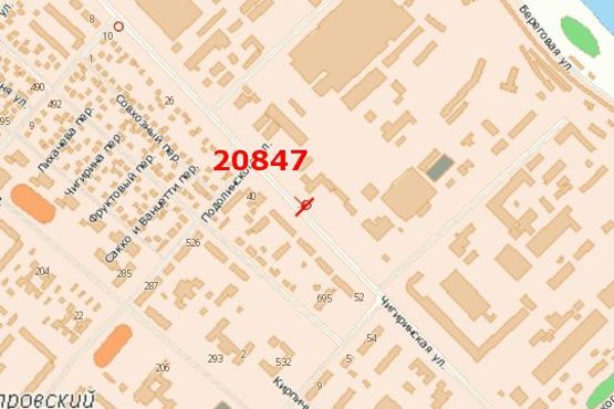 Схема рекламной плоскости по адресу Чигиринська вул., 42