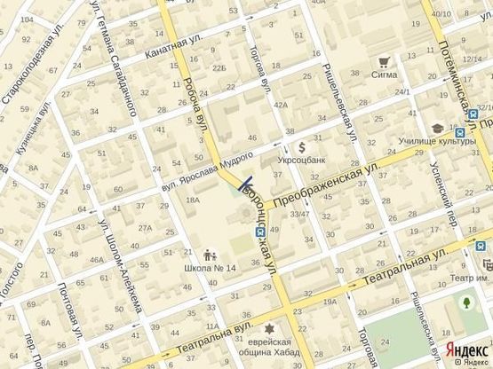 Схема рекламной плоскости по адресу Угол ул.Рабочая и ул.Декабристов (р-н банка)