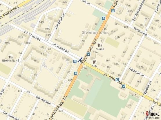 Схема рекламной плоскости по адресу Угол ул.Розы Люксембург и ул.Комкова,