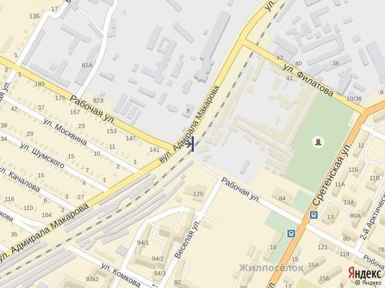 Схема рекламной плоскости по адресу Угол ул.Макарова и ул.Рабочая