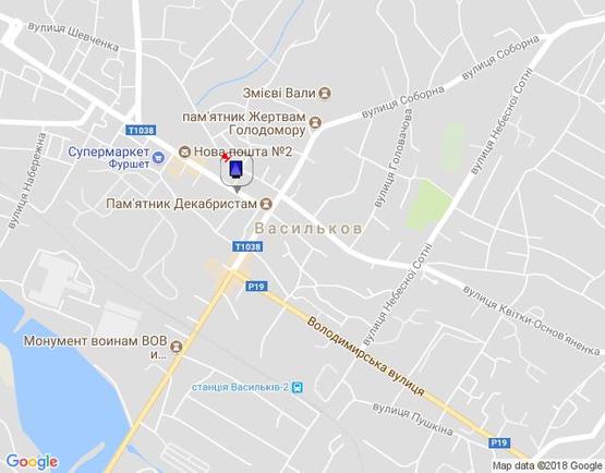 Схема рекламної площини за адресою ул. Грушевского,7 (вход АТБ маркет)